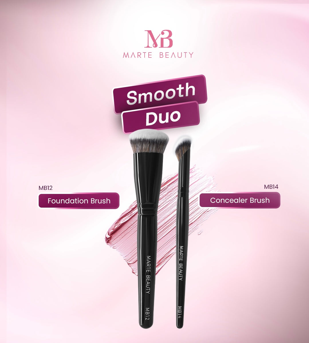 Smooth Duo - Foundation & Concealer Brush Set
