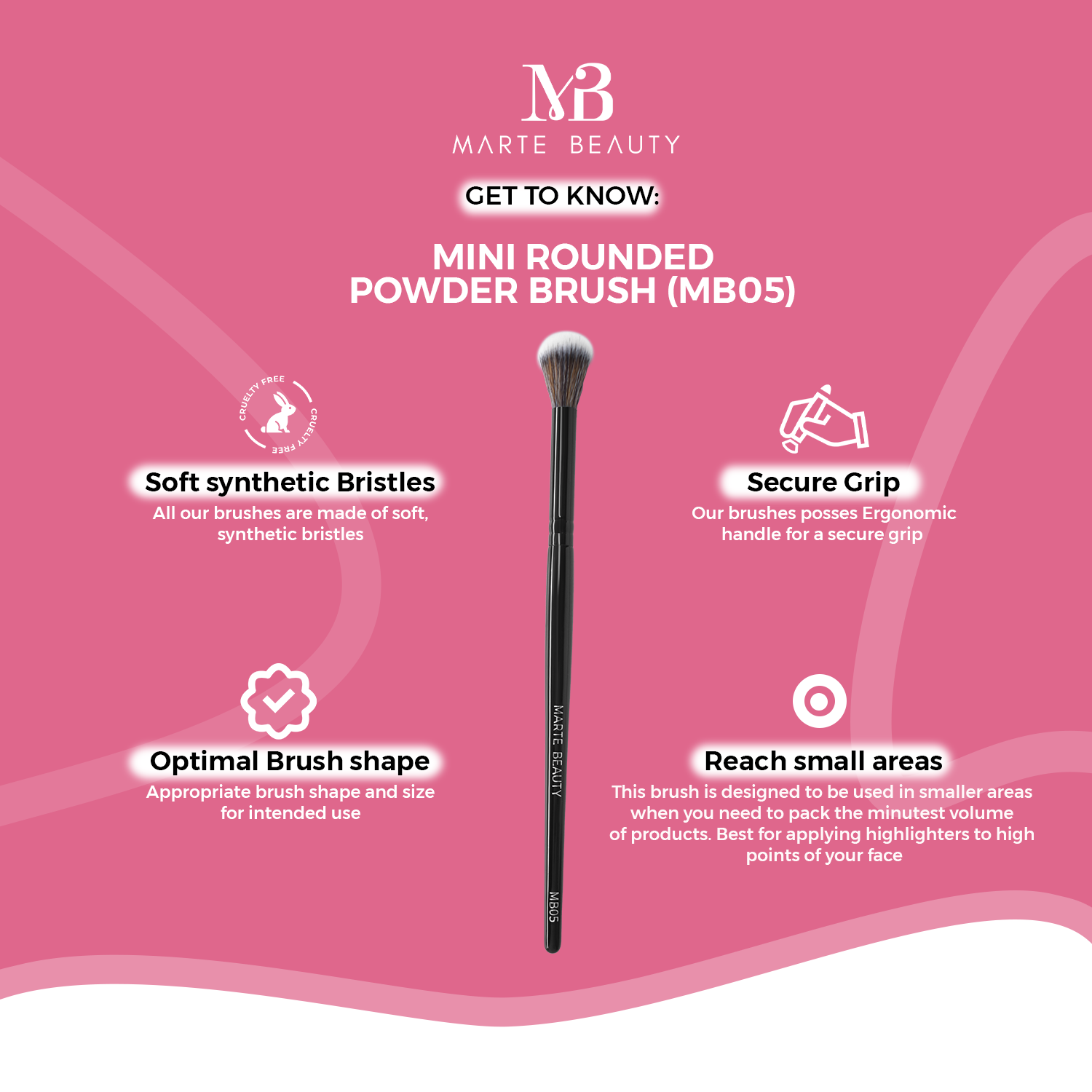 MB05- Mini Rounded Powder Brush
