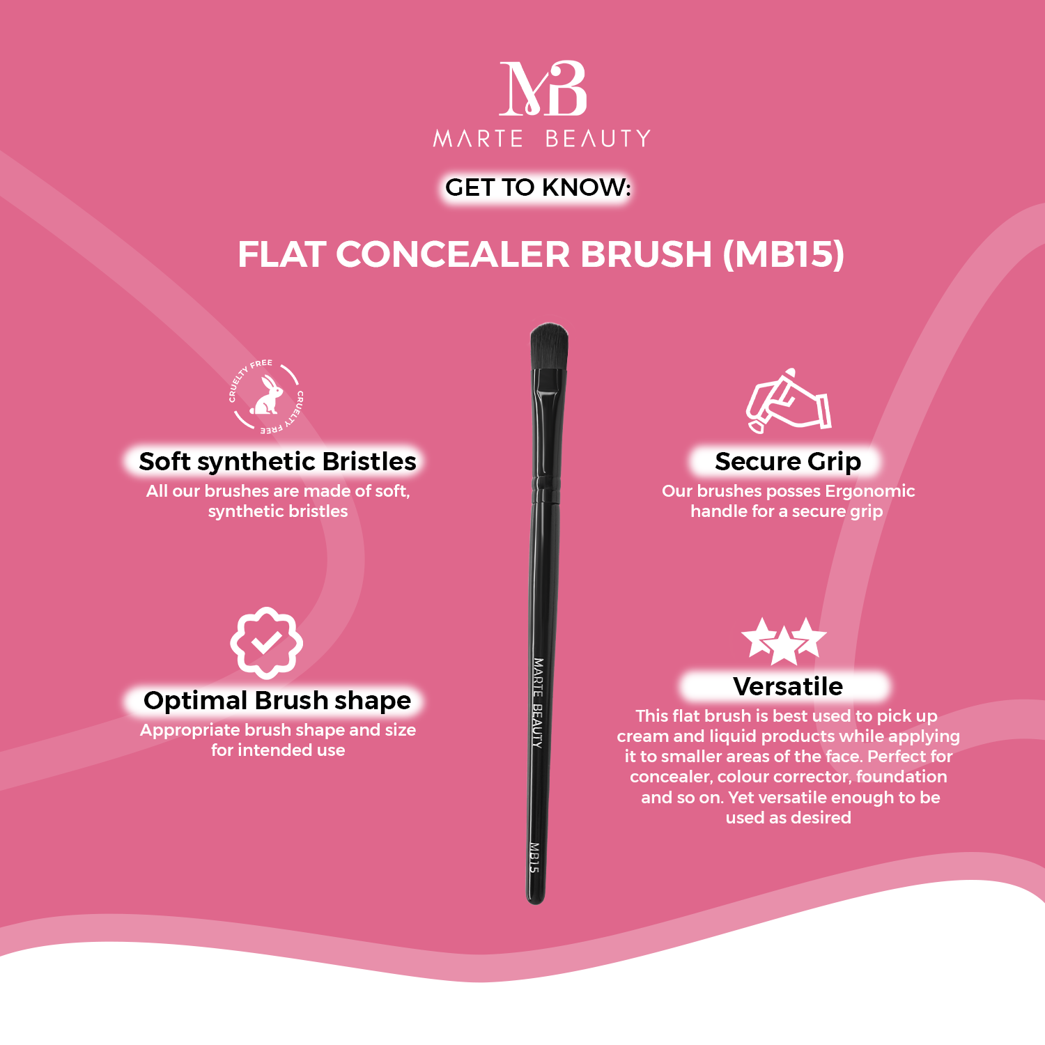 MB15- Flat Concealer Brush