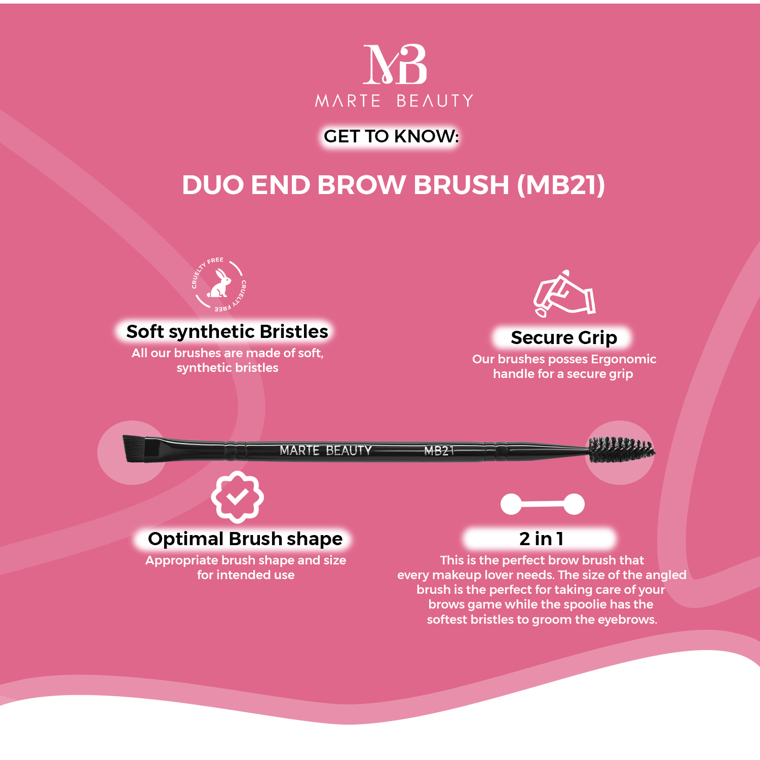 MB21 Duo End Brow Brush