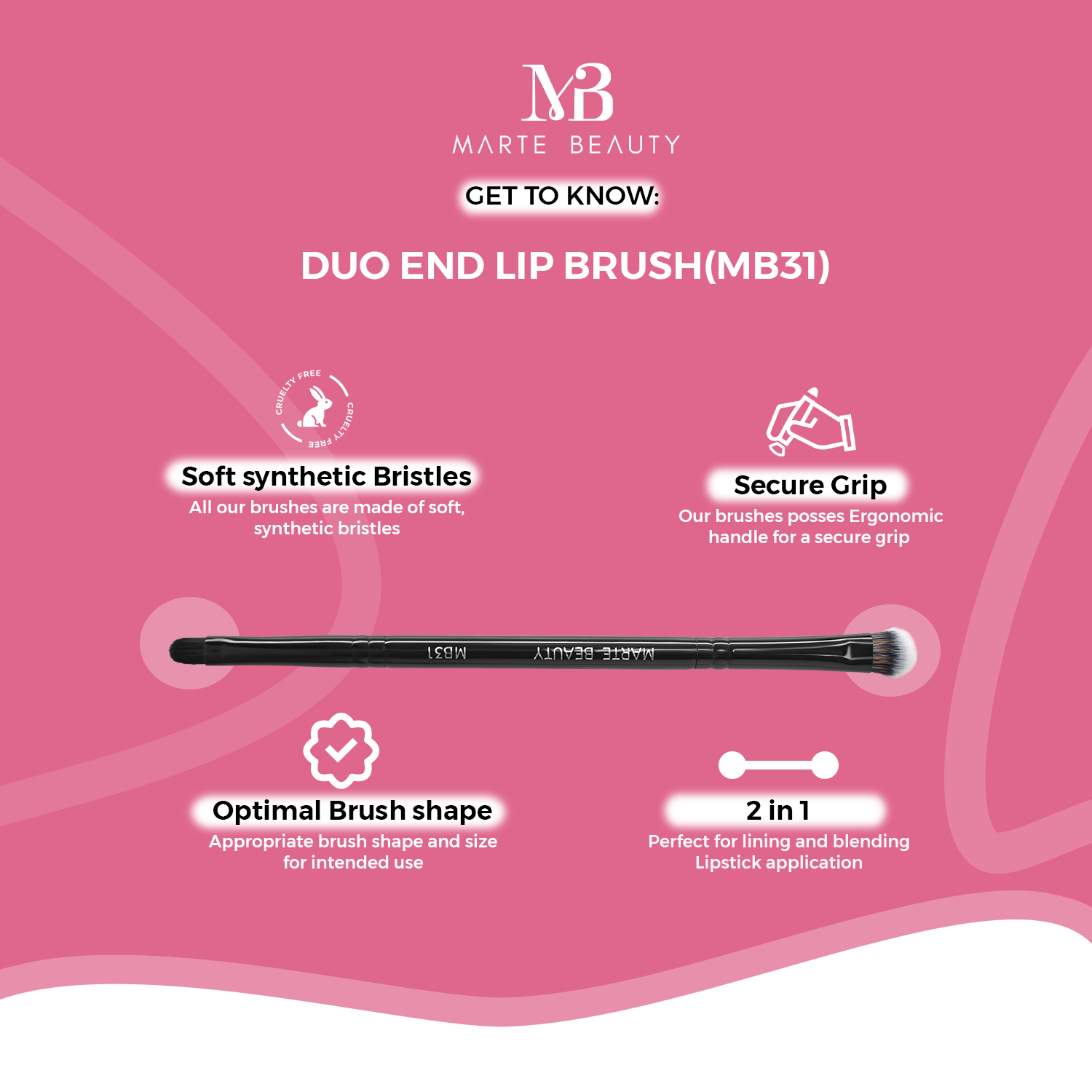 MB31 Duo End Lip Brush